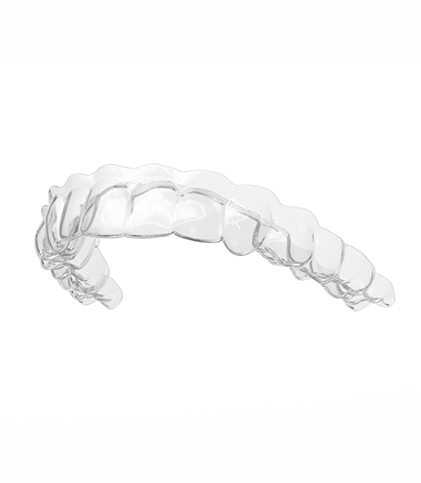 Close up of Spark clear aligner